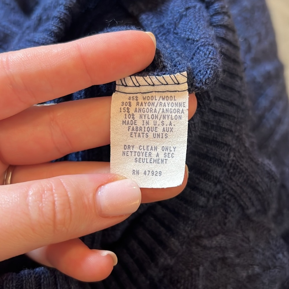 Tricots St Raphael Union‎ Made Wool Blend Knit Crewneck Sweater - Picture 8 of 8